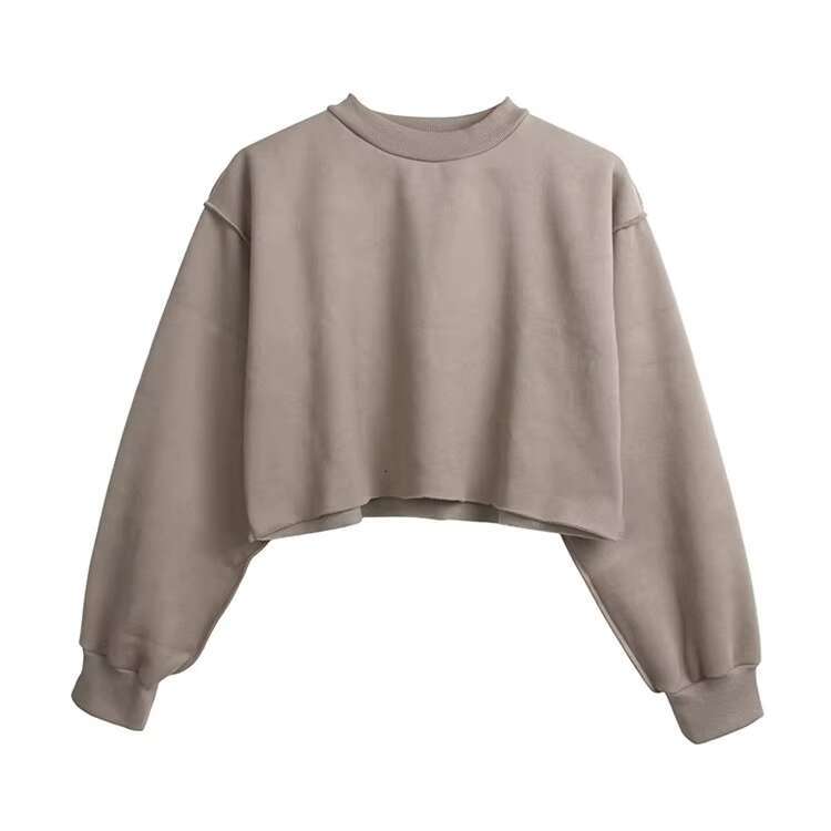 Fleece Fashion Woman Girl Women's Casual Long Sleeve Pullover Tops Sweatshirt Hoodie Crop Top Hoodies Sweatshirts