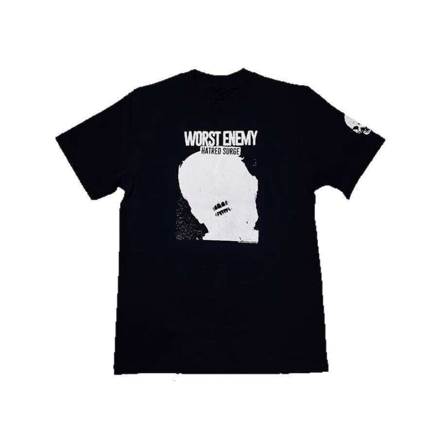 Summer New American High Personalized Hip Hop Style Fashion Printed Street Trendy Short Sleeve Round Neck T-shirt