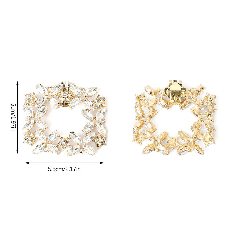 1PC Lady Shoe Clips Women High Heel Charm Jewelry Shoes Rhinestones Crystal Decoration Wedding Bride Shoes Decoration 250218