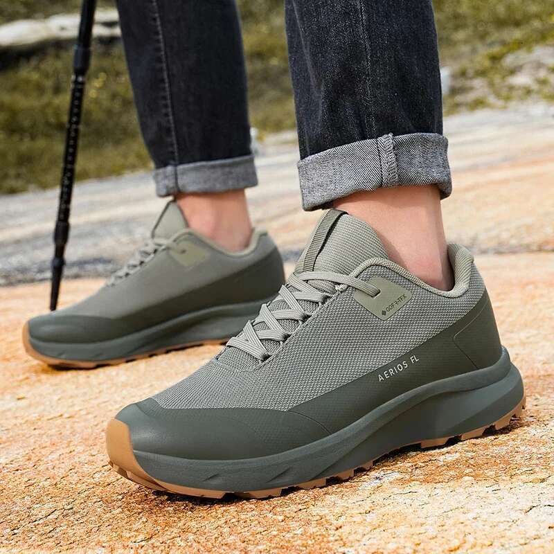 Hiking Shoes Men Great Outdoor Sports Autumn Winter Quality Man Trainers for Jogging and Walking Black Green Big Size