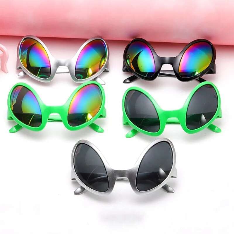 Funny Alien Men Woman Fashion Rainbow Lenses Sun Glasses Holiday Dance Party Alternative Shapes Eyewear Parties Supplies