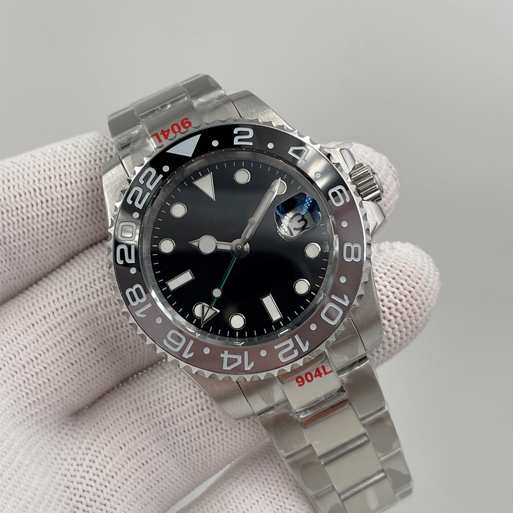 Accurate and Reliable Upgraded 3285 Movement Automatic 40mm Mens Watches ST9 Sapphire Black Dial Men's Wristwatches Rotatable Bezel With Bright Color Combinations