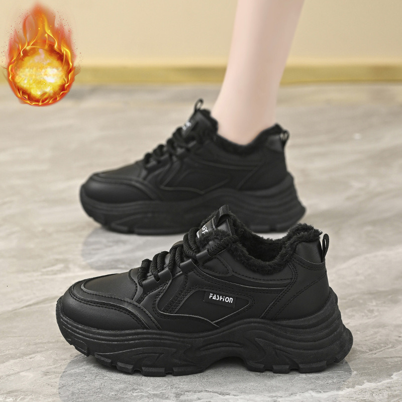 2025 Designer Winter Plush New Dad Shoes Women s Multi Functional Bottom Thick Warm Cotton Outdoor Anti Slip Sports And Leisure Running Shoes