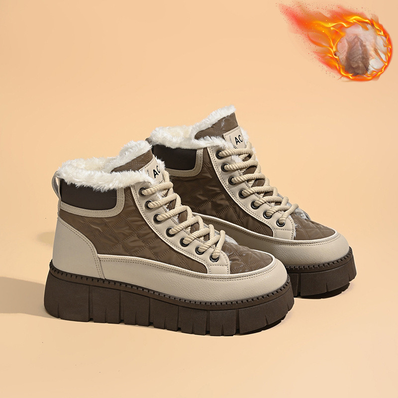 Winter Suede Snow Designer s New Multifunctional Bottom Thick Anti Slip Warm Cotton Shoes For Women's Sports And Leisure High Top Short Boots