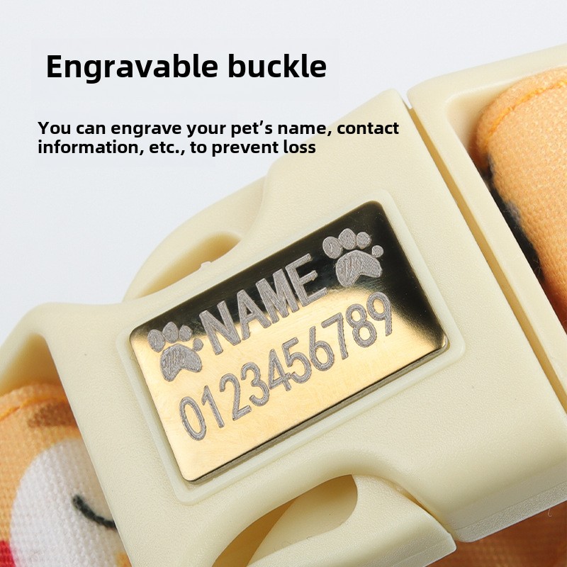 Durable Adjustable Pet Leads and Collars Set - Stylish Print Choices Available for All Sizes