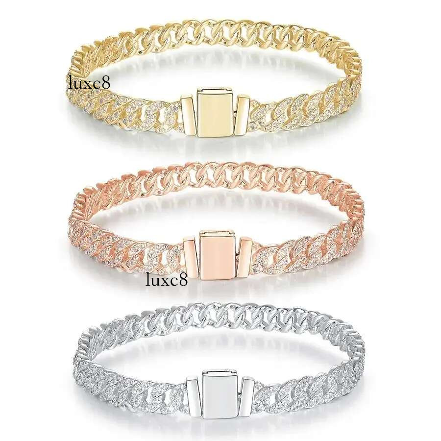 2025 New S Sier Plated Glitter Eternal Bracelet, Lady's Princess Birthday Gift, Ancient Gold Chain