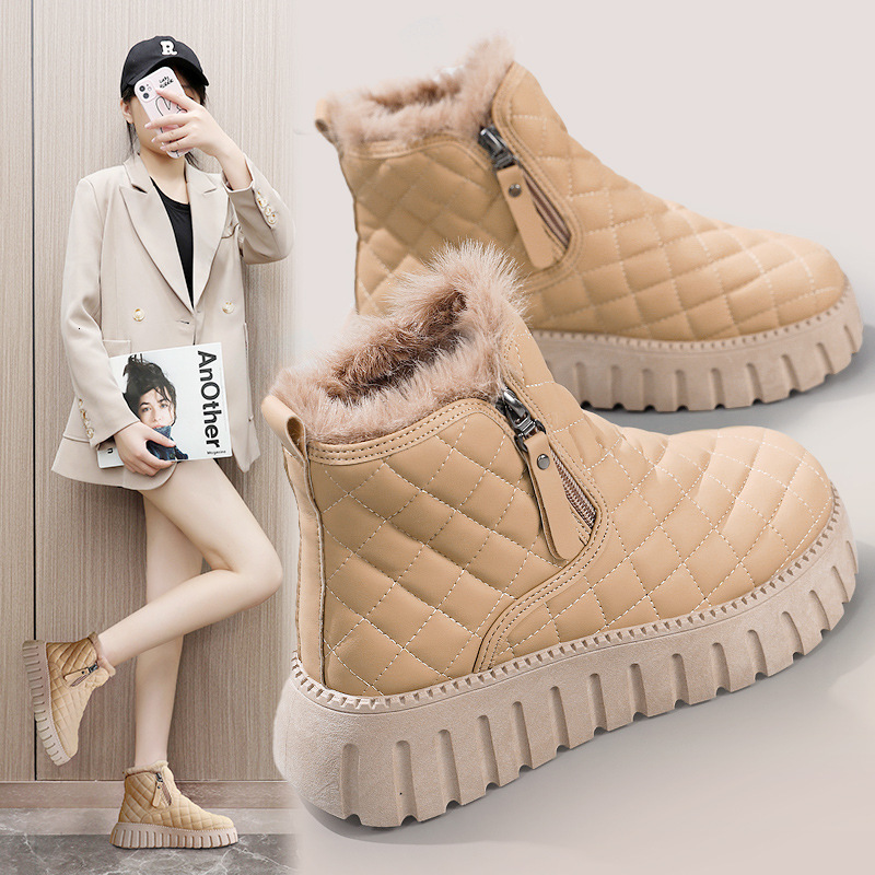 2025 Designer s New Martin Velvet Warm Sponge Cake Same Middle Top Shoes Thick Bottom Comfortable Outdoor Anti Slip Women s Snow Boots