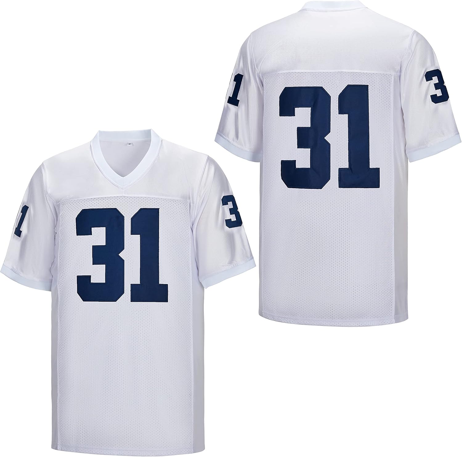 Men's 11 No Name Football Jersey 1 26 31 White ed