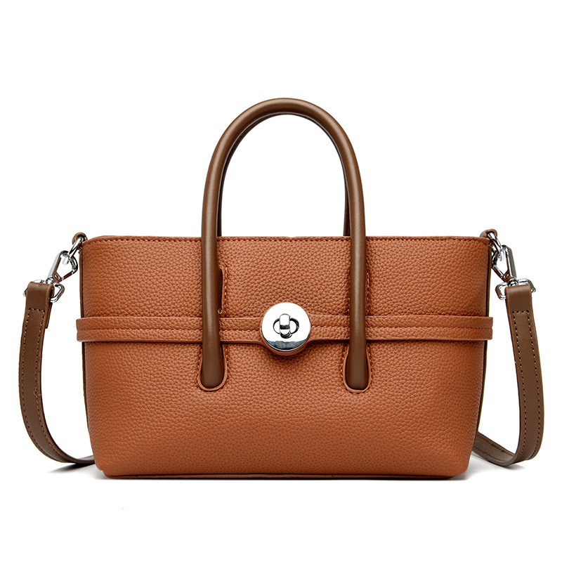 toteBag Shoulder bag ROSE NOIRE New Large Capacity Single Shoulder Diagonal Cross Hand-Held Simple Women's Lychee Pattern Bag