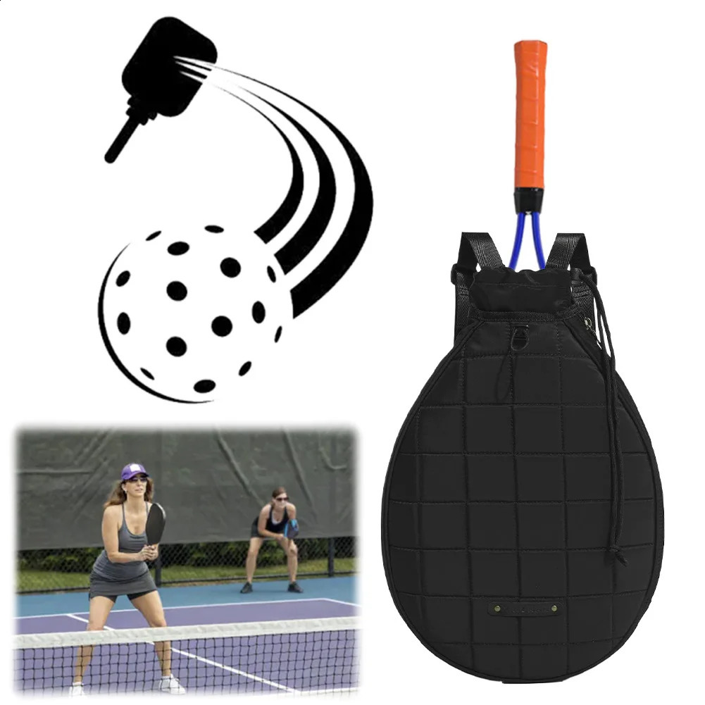 Ship from US Tennis Racket Carrying Bag Waterproof Racquet Crossbody Zipper Closure Pickleball Paddles Shoulder for Women Men 250303FBB