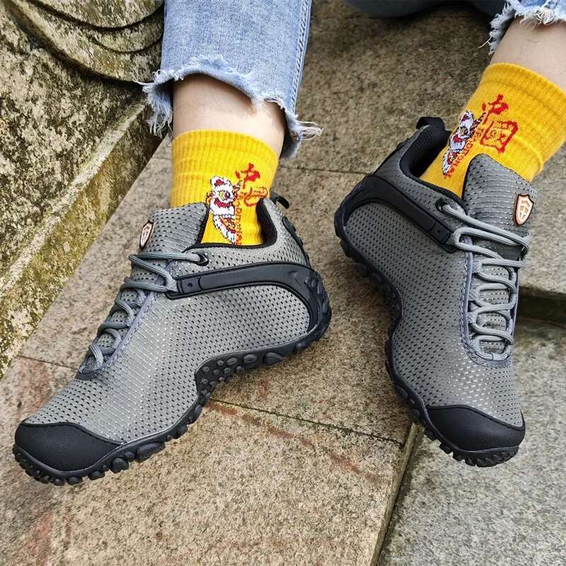 Men Climbing Big Size Women Sneakers Outdoor Hiking Trainers Anti-slip Comfortable Walking Sport Shoes Couple Travel Shoe