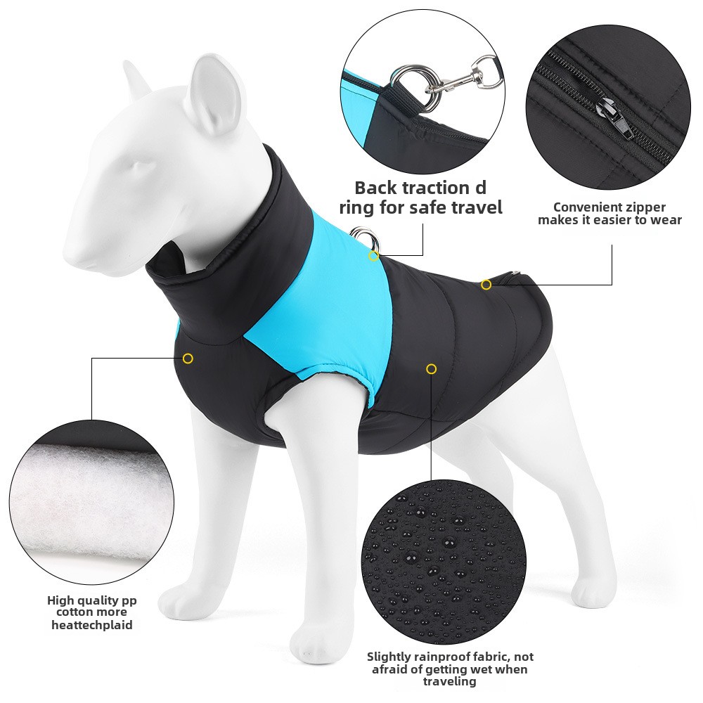 Durable Pet Clothing - Insulated Dog Jacket with Cotton Padding for Cold Weather Protection