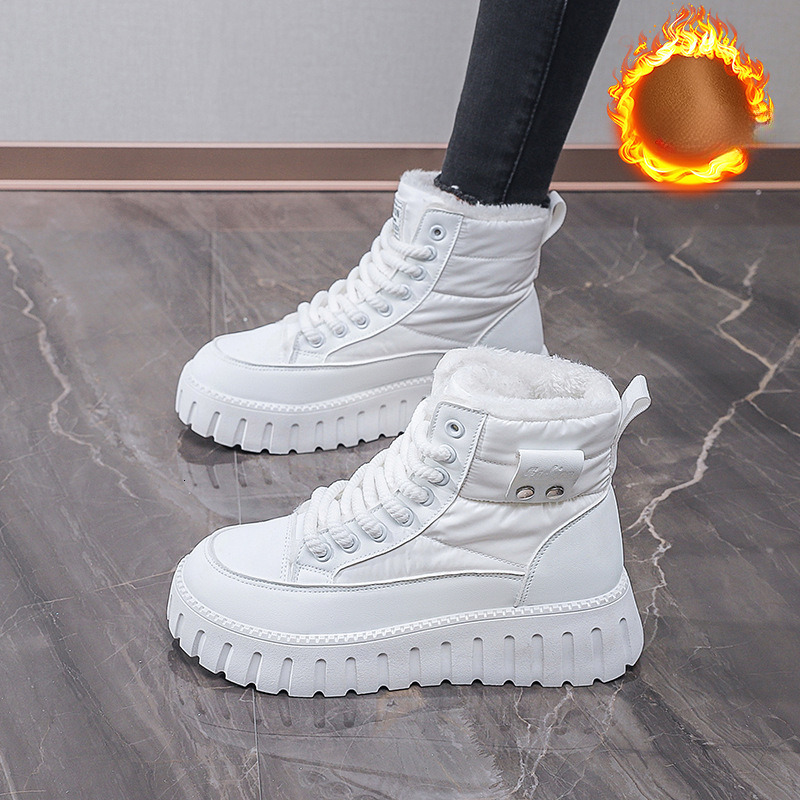 Designer s New Velvet And Mid Top Women's Shoes With Velvet High Cotton Shoes Thick Soled Warm Snow Boots Outdoor Multifunctional Casual Martin B