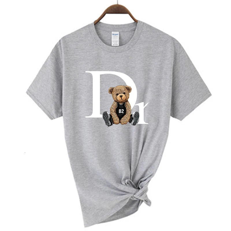 2025 New Cute Bear Printed Women's T-shirt Summer Pattern Fashion Designer Women's T-shirt Women's Clothing Free Shipping1