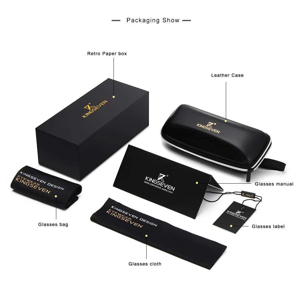 KINGSEVEN Brand 2024 Aluminum magnesium Polarized Men Sunglasses Vintage Square Metal Frame Male Sun Glasses Driving