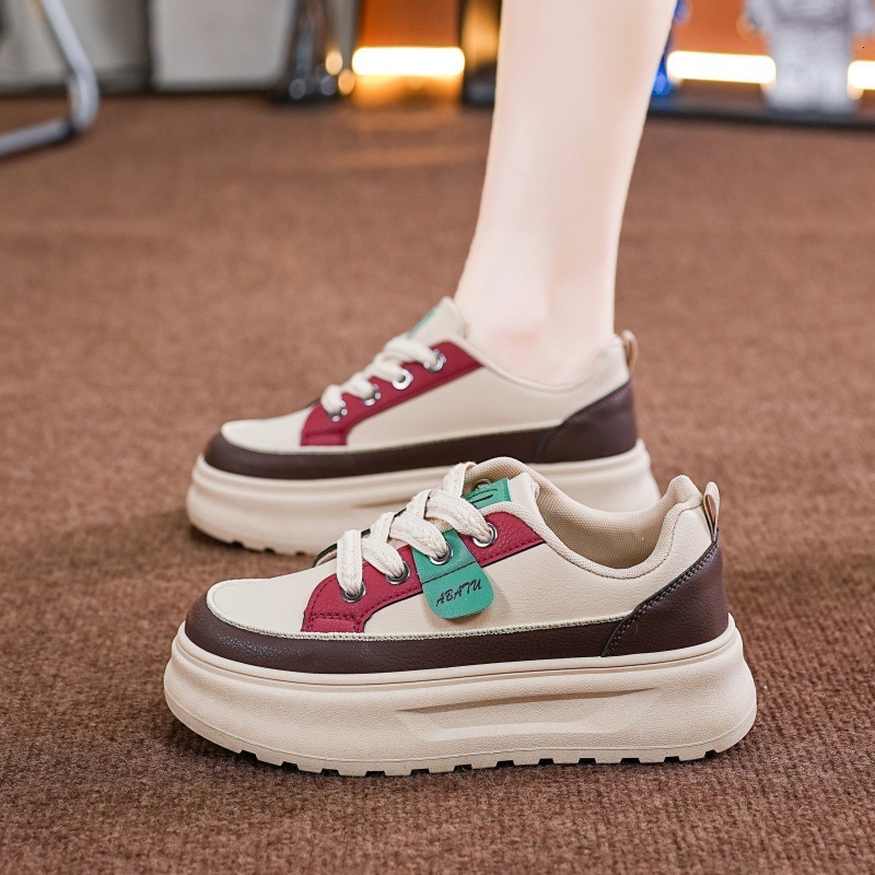 Fashion Splicing Color Thick Sole Height Increasing Sports Style 2025 Designer New Eye-catching Women s Shoes Spring And Summer New Products