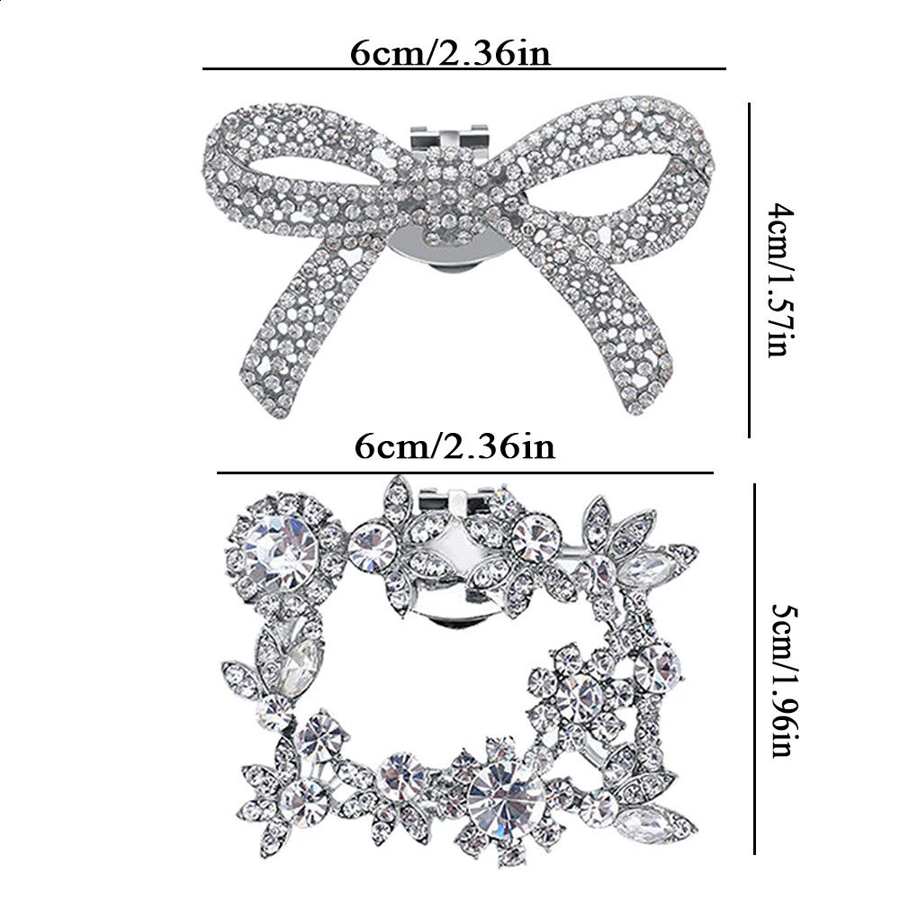 1pc Shoe Clips Rhinestone Wedding Bride Shoes Decoration Women High Heel Charms Jewelry Bows Pearl Shoes Crystal Decoration 250218