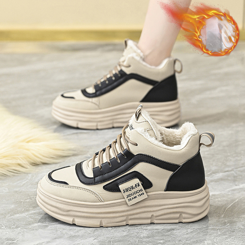 Women s Designer Shoes 2025 Winter New Height Increasing Brand New Velvet Warm Sponge Cake High Top Shoes Outdoor Sportswear Casual Non Slip Shoes