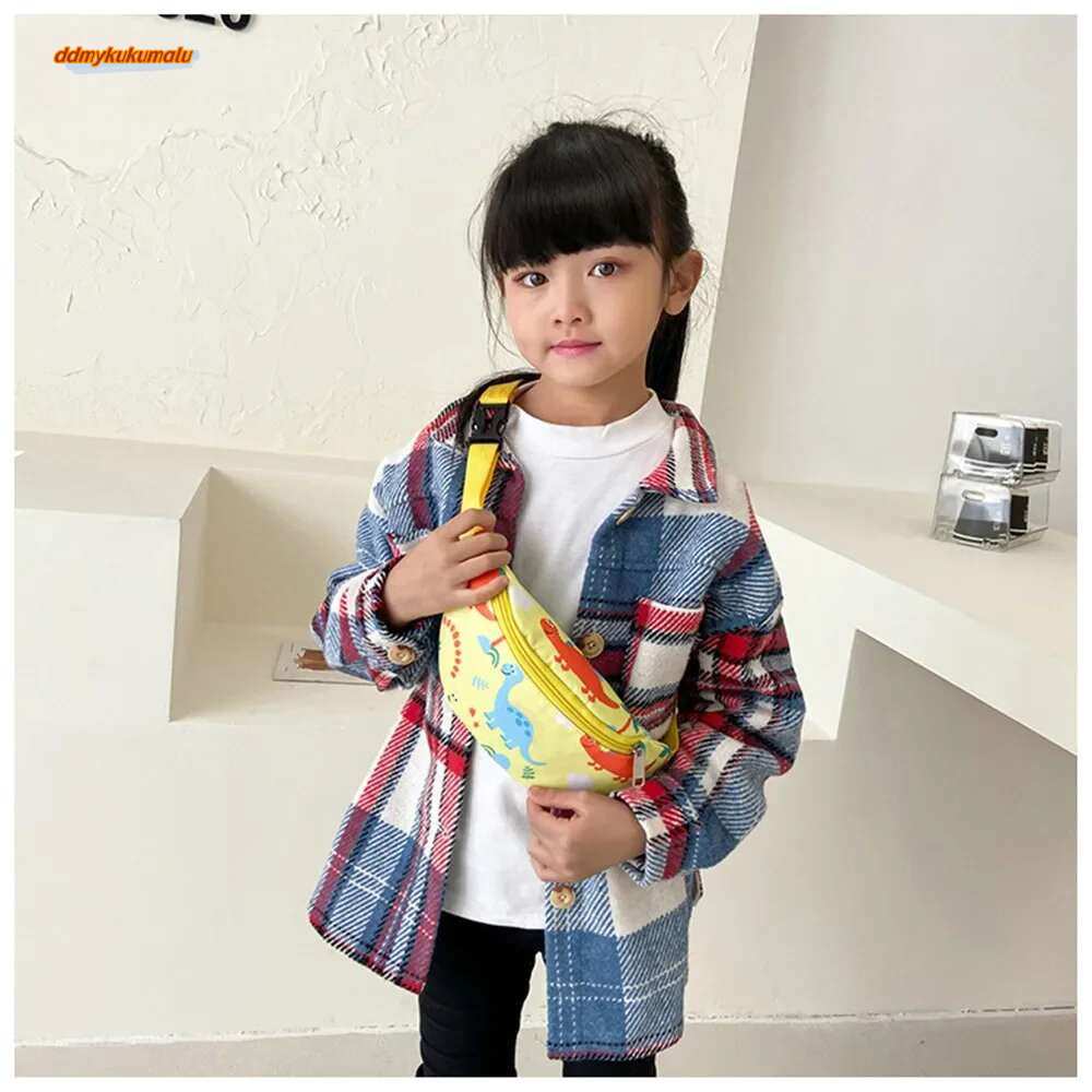 2025New Kids Pack Cute Cartoon Dinosaur Chest Crossbody Shoulder Sport Running Waist Bag for Children Belt Coin Purse #ddmykukumalu