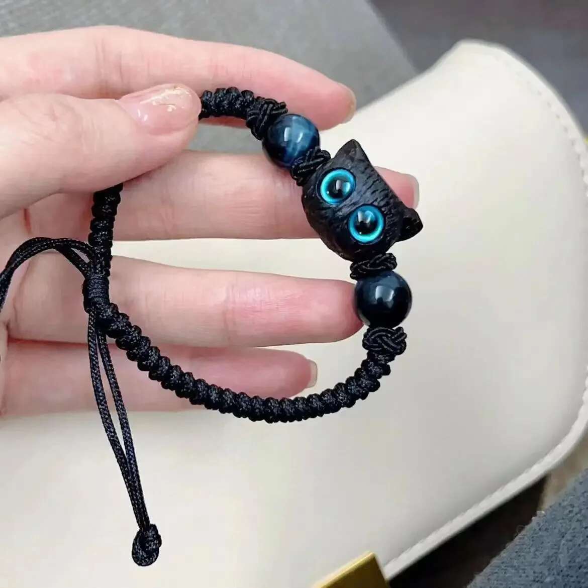 Cute Big Eye Cat Bracelets for Women Cartoon Enamel Animal Pendant Hand Chain Kids Boudoir Couple Bracelet Jewelry Gift