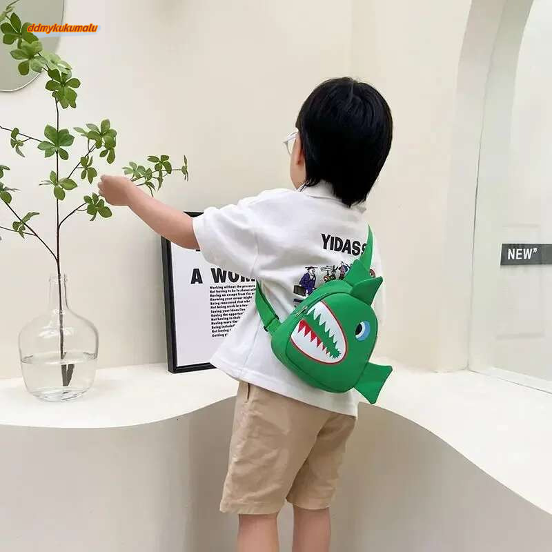 Pattern Children Waterproof Nylon Crossbody Chest Cartoon Shark Waist Bag for Boys Girls #ddmykukumalu
