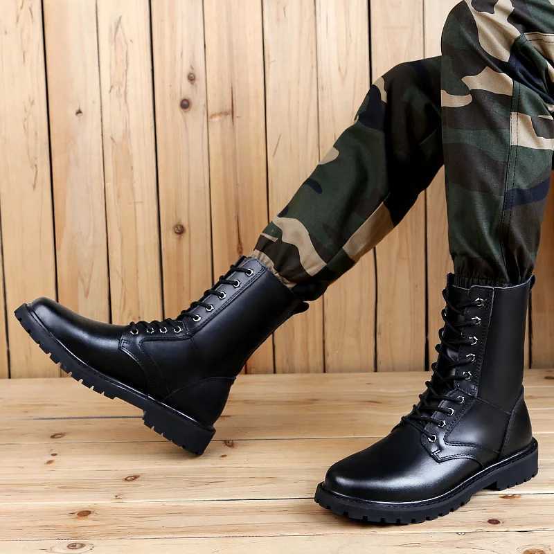 Luxury Winter Lace Up Outdoor Long Boots Motorcycle Boots Winter Warmth Designer High Leather Shoes Fashion Casual Black Boots Z250303