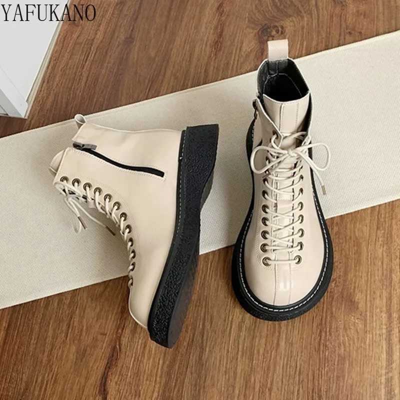 Sweet Cool British Style Short Boots Women Heightened Thick Sole Big Head Boots Vintage Casual Lace-up Mori Girl Winter Boots Z250303