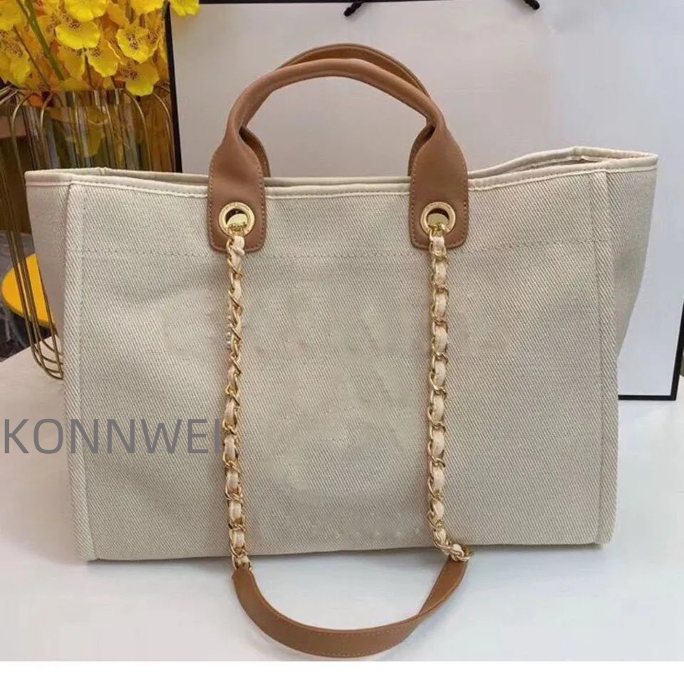 Designer Bag Handbag Summer Beach Tote Bag C Letter Shoulder Bag Flash Office Bag High Quality Classic Women's Canvas Bag with Button Large capacity Women's Luxury Bag