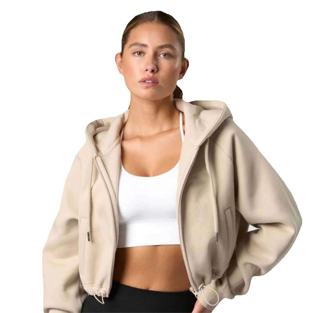Fashionable Women's Soft Cotton Zip-Up Hoodie Everyday Comfort And Style Light Weight Sweatshirt