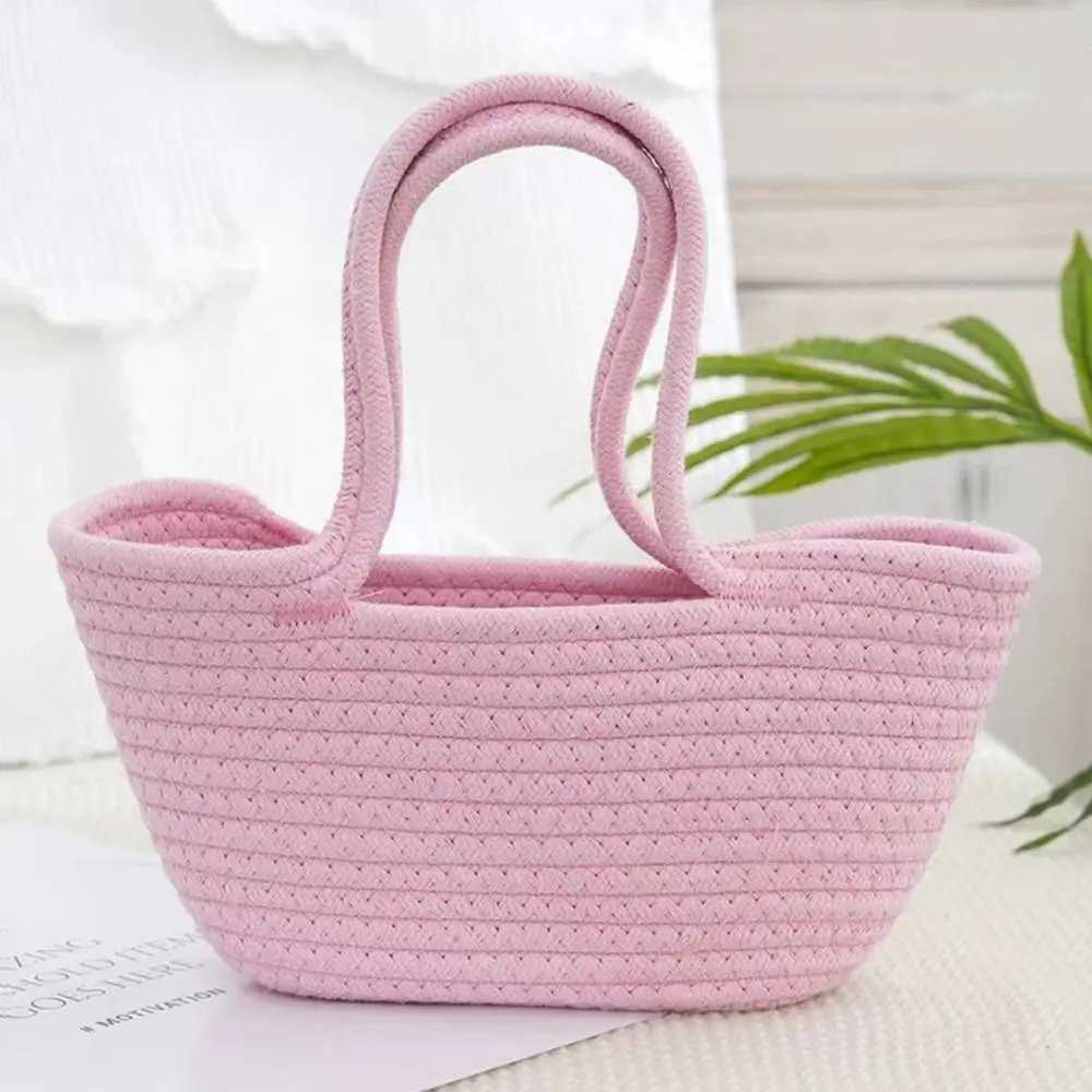 New Arrival Cotton woven bag envelope wallet shell handmade shoulder bag summer beach bag childrens bag T250303
