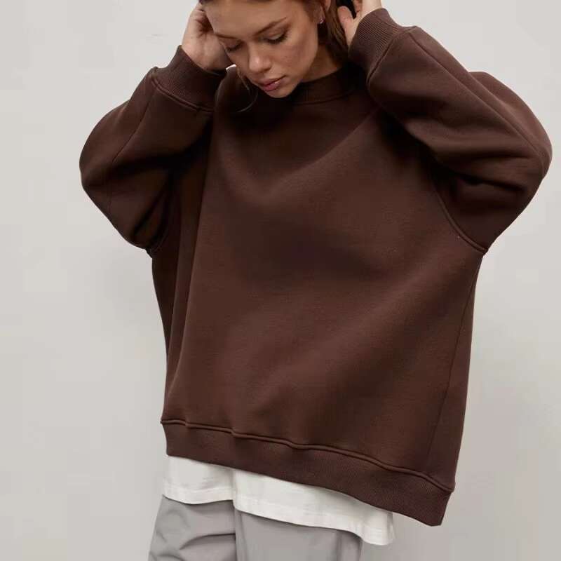 Hd0941 Women's Hoodies Sweatshirts Autumn New Street Style Oversize Fleece Pullover Sweater Solid Loose Oversized Hoodie