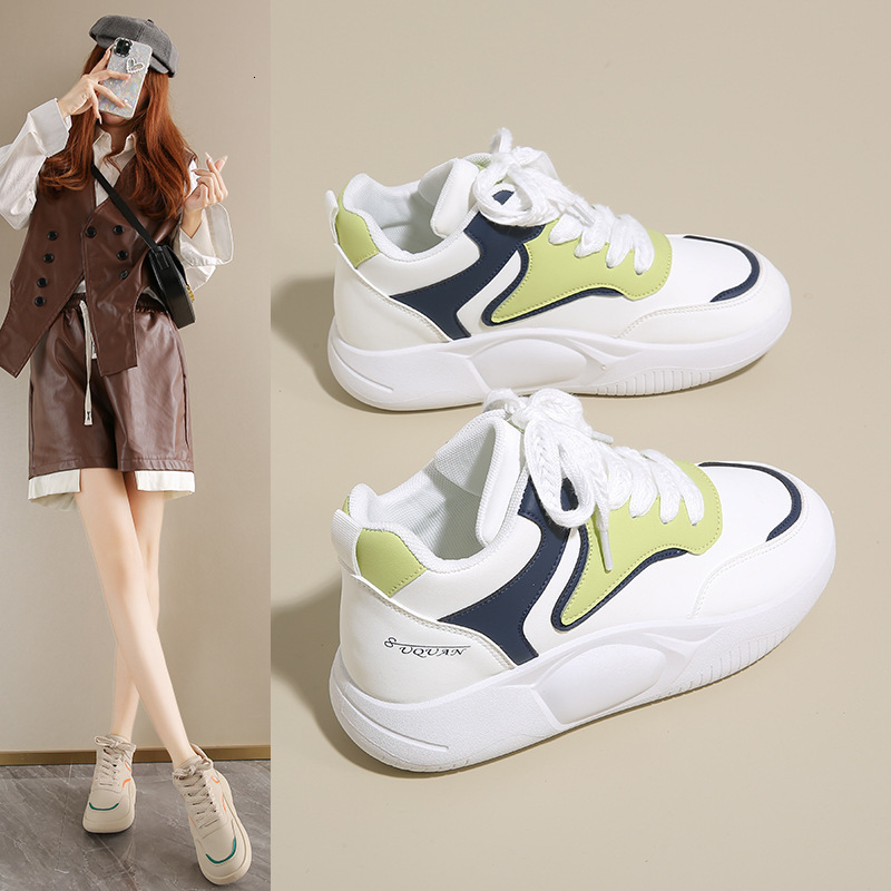 2025 Spring Designer s New White Shoes New Sports Soft Bottom Increased Height Thick Bottom Outdoor Casual Womens Running Shoes