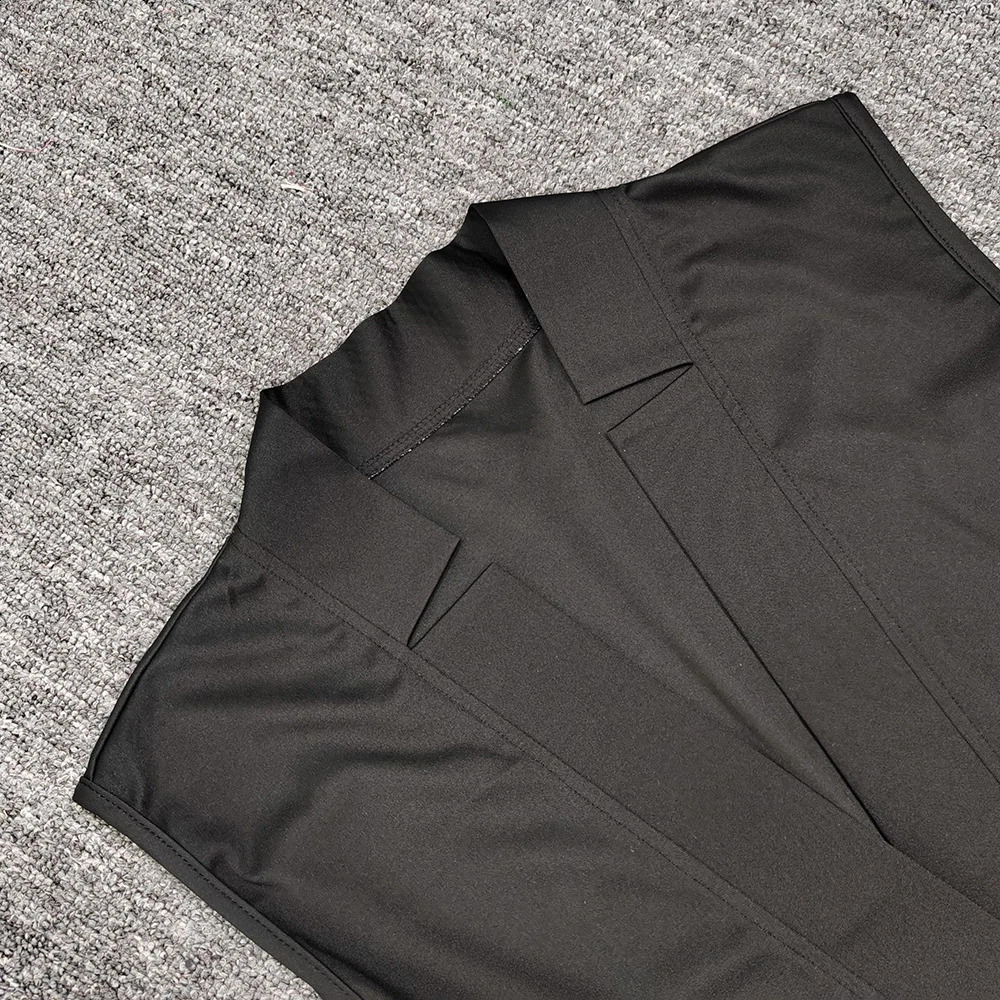 Mens vest Y2k shoulder strap sexy casual vest top street fashion trend sports comfortable cardigan top mens clothing 250226