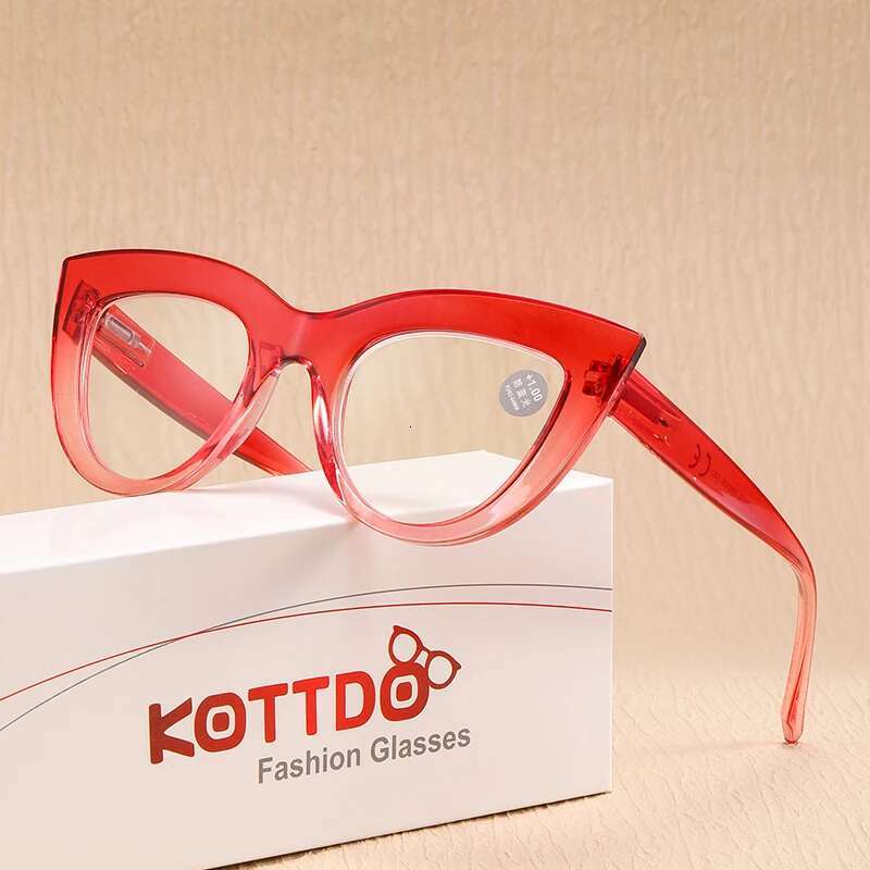 New Cat Eye Reading Women Pink Anti Blue Light Eyeglasses Presbya Glasses Hypera Optical Lenses For Read +1.0 +1.5
