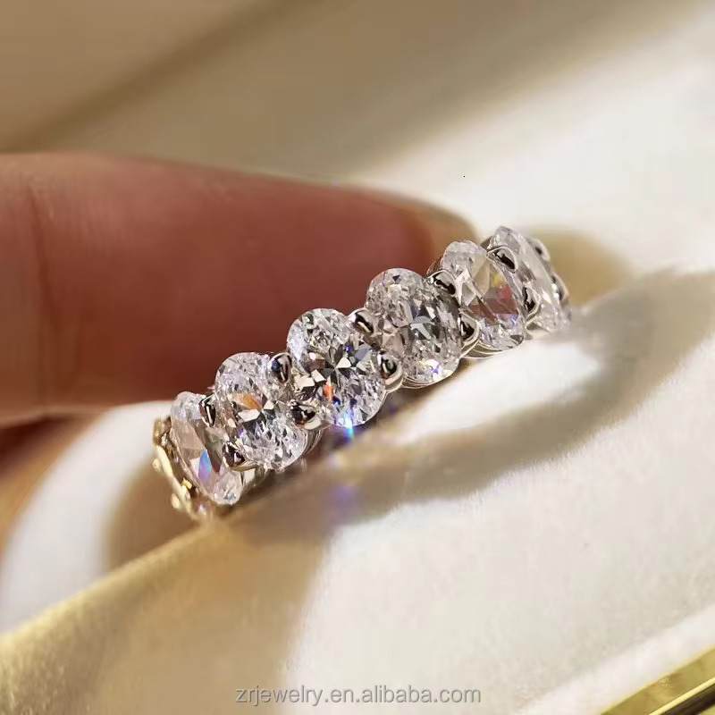 Exquisite Jewelry S Eternal Belt Oval Cut 14K Gold Silica Ring