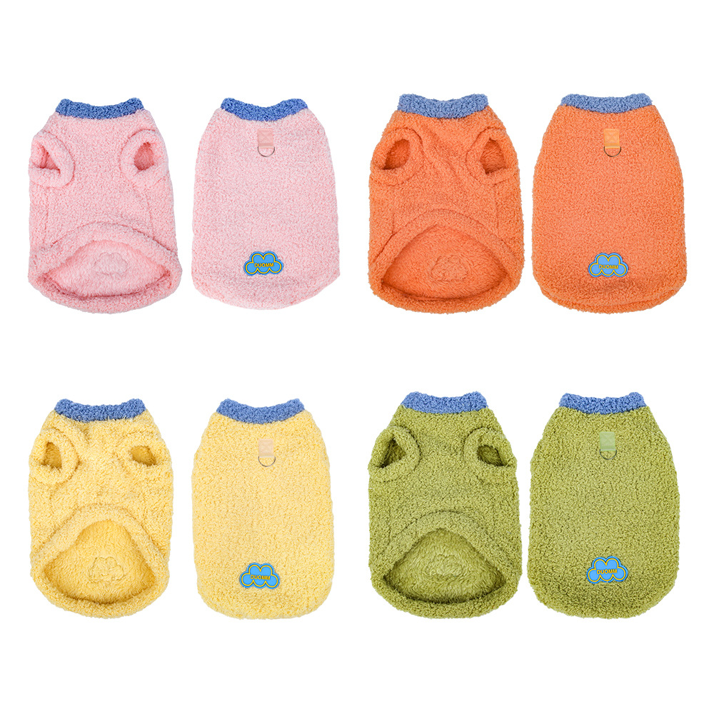 Designer Dog Clothes Brand Flannel Dog Sweater - Warm Winter Puppy Sweatshirts with Soft Coat for Small Dogs & Cats Pet Apparel