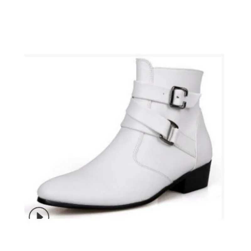 British Men Leather Boots Autumn Winter Comfortable Short Boot Outdoor Trend Motorcycle Shoes Luxury Brand Men Casual Ankle Boot Z250303