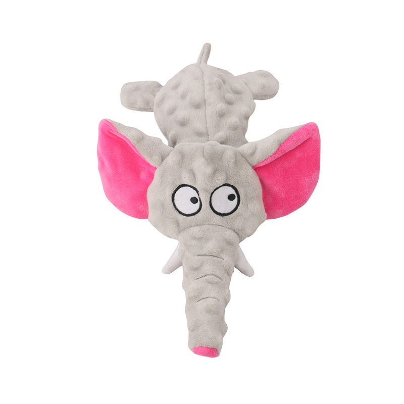 Dog Toys Puppy Toys Cute Squeaky Elephant Toy with Crinkle Paper Stuffed Plush Animal Dog Toys to Make joy and excitement for Small Medium Large Dogs 