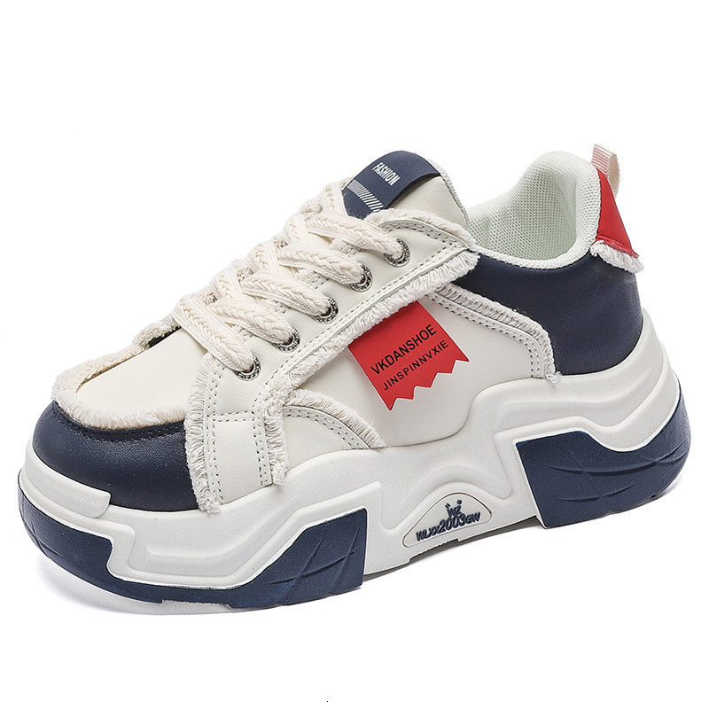 White Shoes Seasonal Designer 2025 New Leather Casual Shoes Fashionable Thick Sole Height Increasing Outdoor Sports Casual Women s Shoes