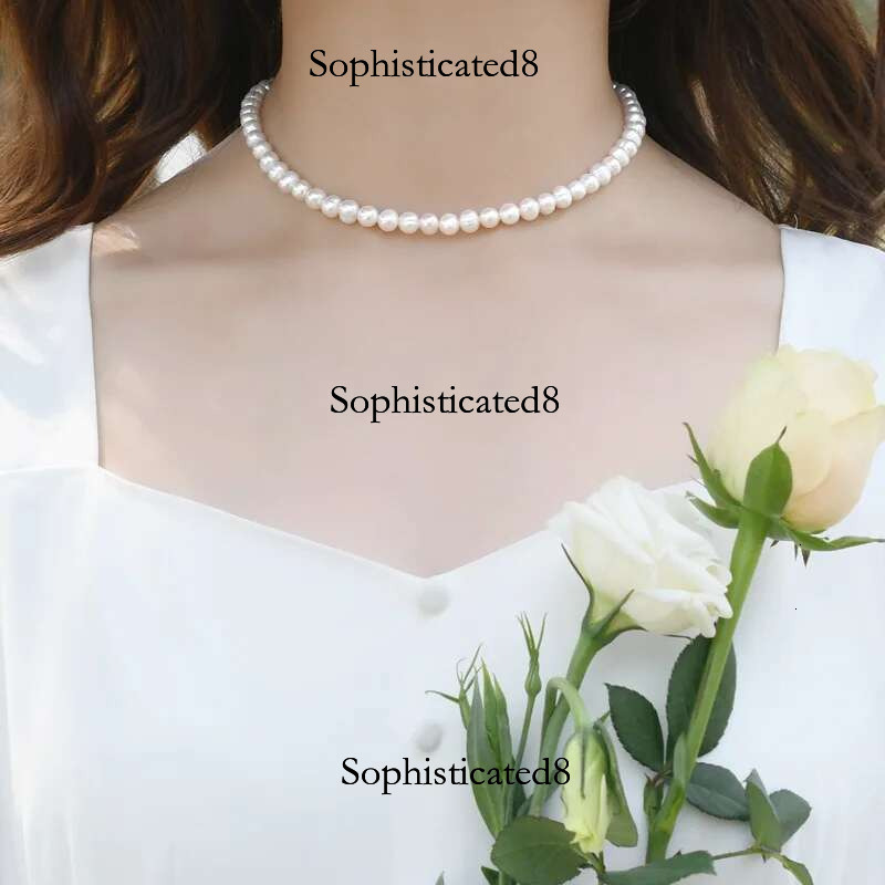 Cool Artificial White Pearl Necklace 1 Pcs Choker Beaded Chain for Men and Women Fashion Jewelry Gift