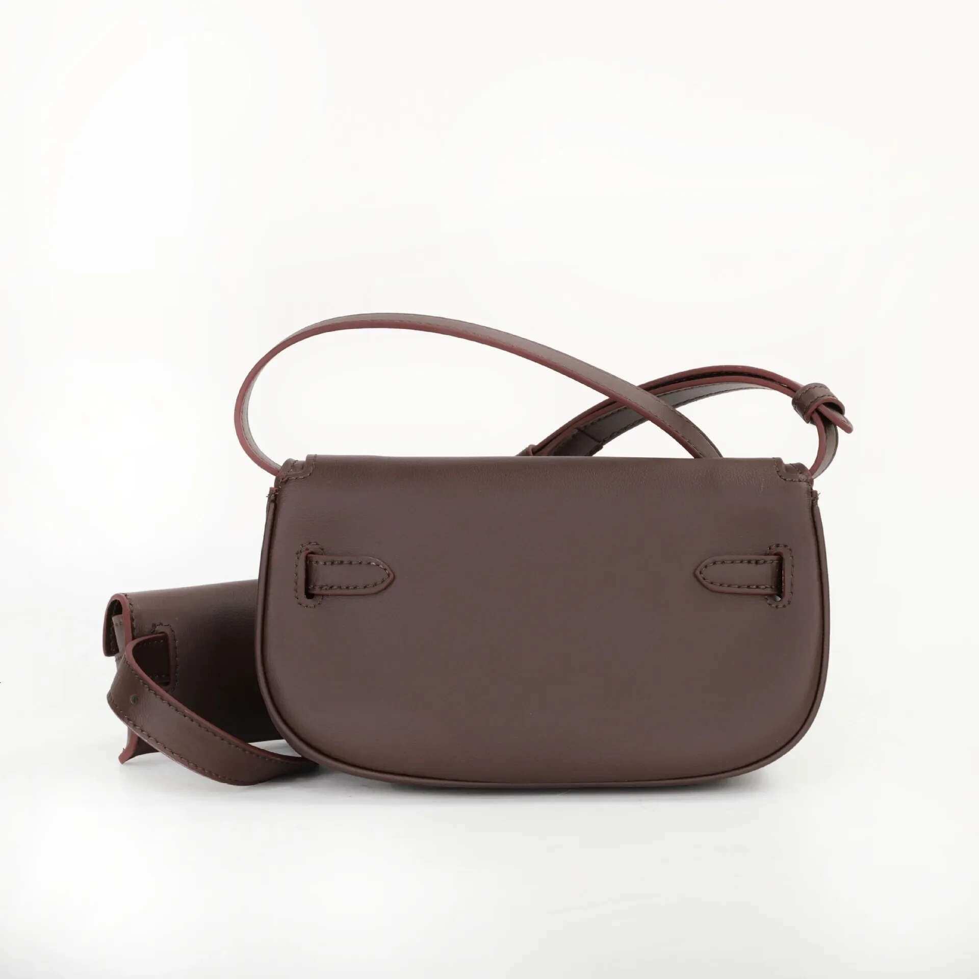 High-End Fashionable Versatile Double-Sided Leather Handbag For Women Single Shoulder Crossbody Chest Mini Waist Bag