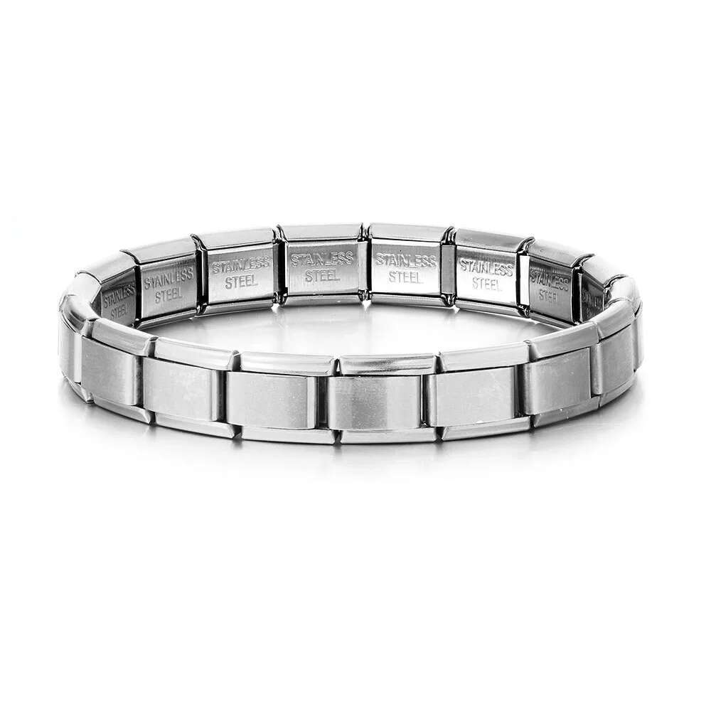 2025 Trendy 9mm Width Italian Charm k Elastic Bracelet Fashion Stainless Steel Bangle Chain on Hand Factory DIY Making