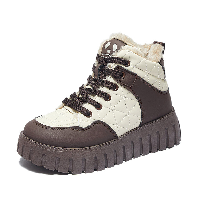 Designer s New Velvet High Top Thickened Women s Winter Warm Fashionable Non Slip Outdoor Casual Sports Cotton Shoes Multifunctional Women s Shoes