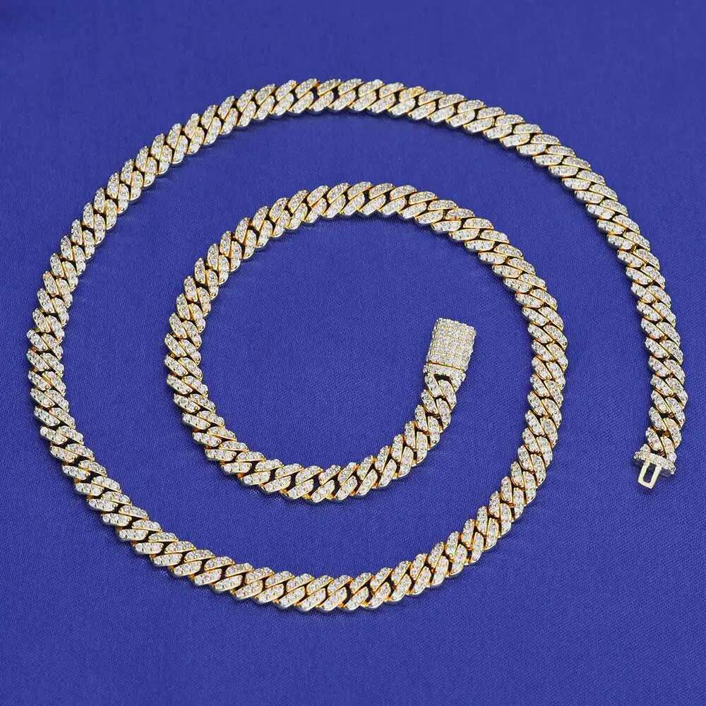 Christmas Gift Women's Customized Iced Sterg Sier 6mm k Chain VVS Moissanite One Row Dia Cuban Necklace