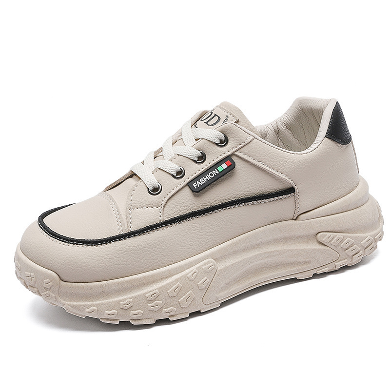 2025 Spring And Summer Women's Designer New Breathable White Shoes Fashionable Multi Functional Thick Soled Sports And Leisure Board Shoes Soft S