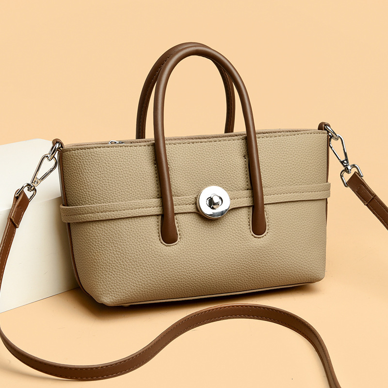 toteBag Shoulder bag ROSE NOIRE New Large Capacity Single Shoulder Diagonal Cross Hand-Held Simple Women's Lychee Pattern Bag