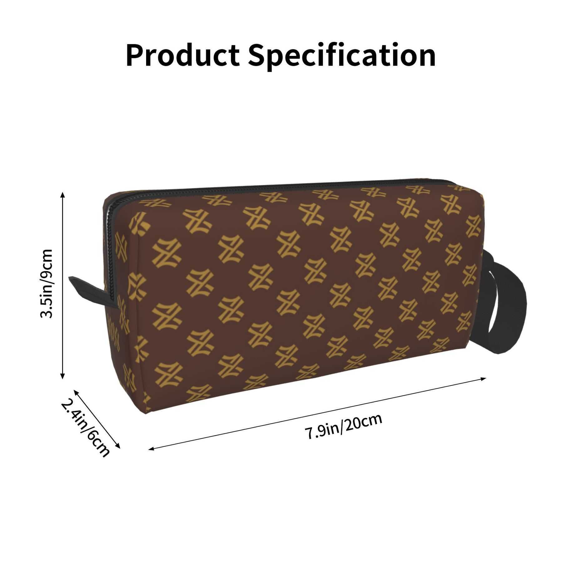 NXY Womens Mini PU Microfiber Brown Designer Makeup Bag Luxury Handbag Cosmetic Bag Fashion Toiletry Bag Zipper Wash Pouch Toiletry Purse