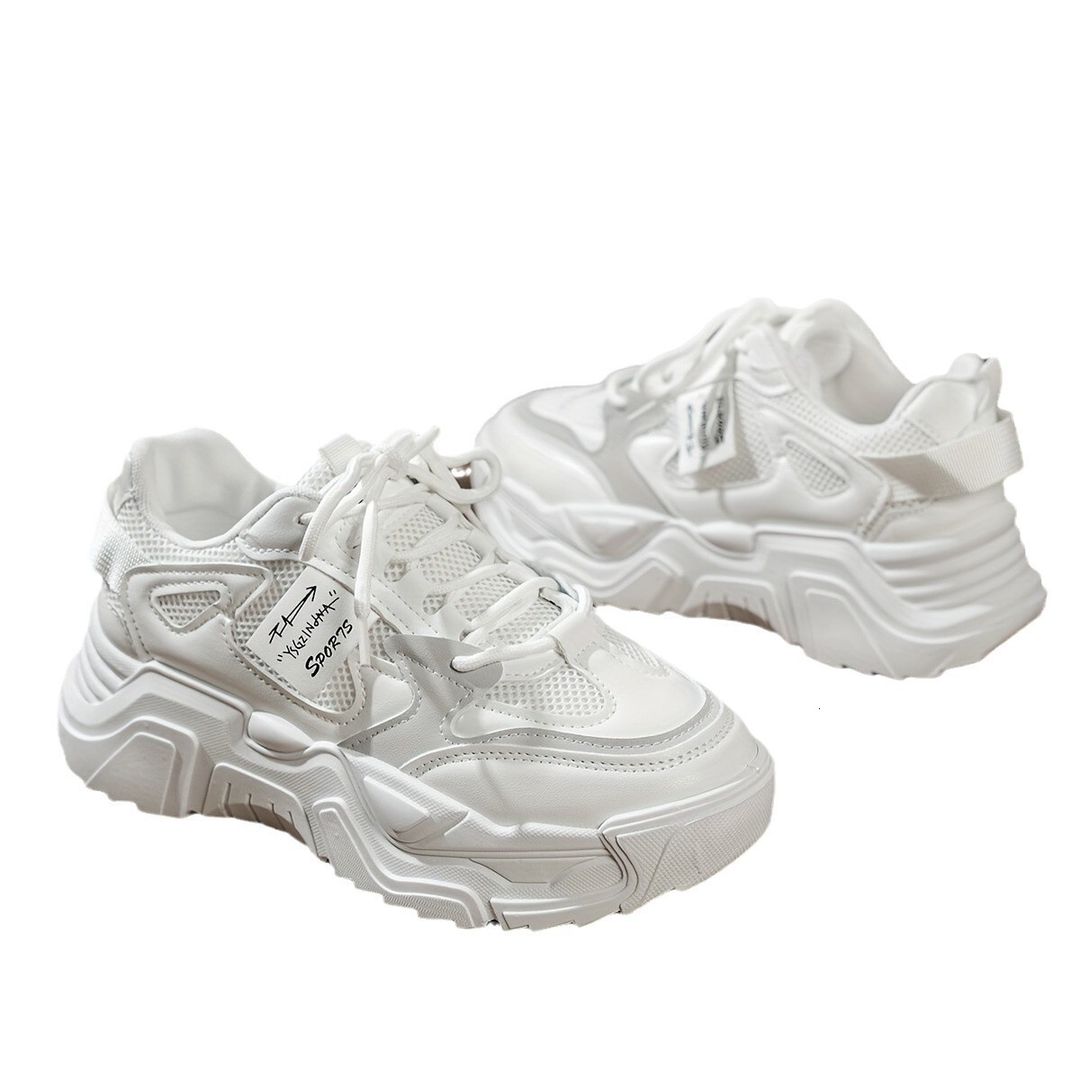 Women S Fashion Designer Sport 2025 New European Edition Multi Functional Thick Bottom Spring And Autumn Leisure Outdoor Shoes
