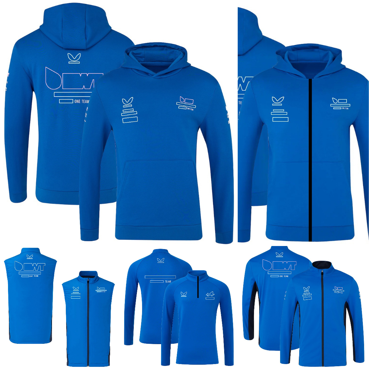 2025 F1 Team Full Formula 1 Driver Hoodie New Racing Men Softshell Jacket 1/4 Zip Midlayer Hooded Sweatshirt free shipping