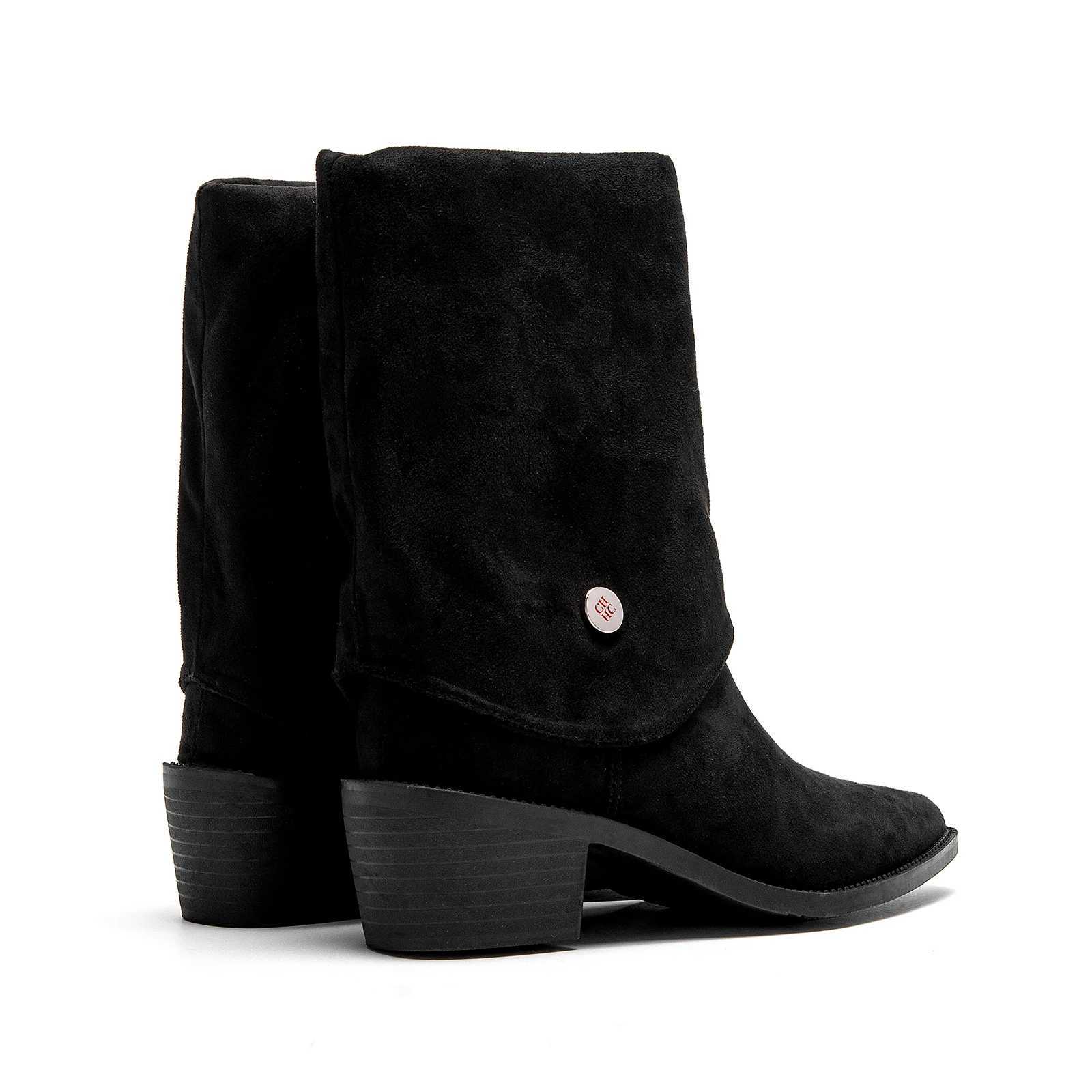 Autumn and Winter Womens Boots Luxury Brand Womens Shoes Medium Heel Medium Bucket Warm Pointed Toe Casual Shoes Sexy Fashion Z250303